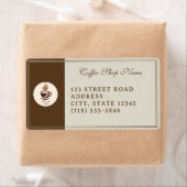 Étiquette Custom Coffee Shop Shipping Labels – Personalized  (En situation)