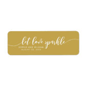 Étiquette Custom Color Relax Script Let love Sparkle Wedding (Devant)