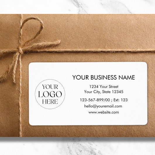 Étiquette Custom Company Logo Business Shipping Address