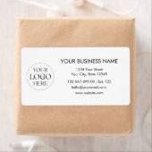 Étiquette Custom Company Logo Business Shipping Address (En situation)