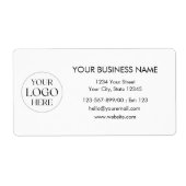 Étiquette Custom Company Logo Business Shipping Address (Devant)