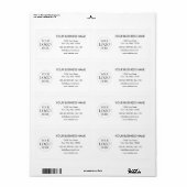 Étiquette Custom Company Logo Business Shipping Address (Feuille entière)