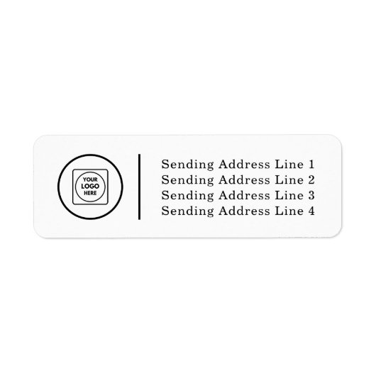 Étiquette Custom Company Logo White Background Branding  (Devant)
