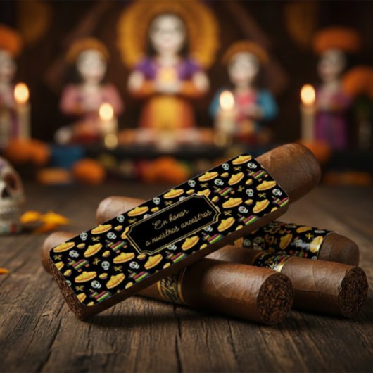 Étiquette Custom Día de los Muertos Cigar Wrap