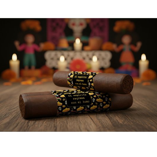 Étiquette Custom Día de los Muertos Cigar Wrap