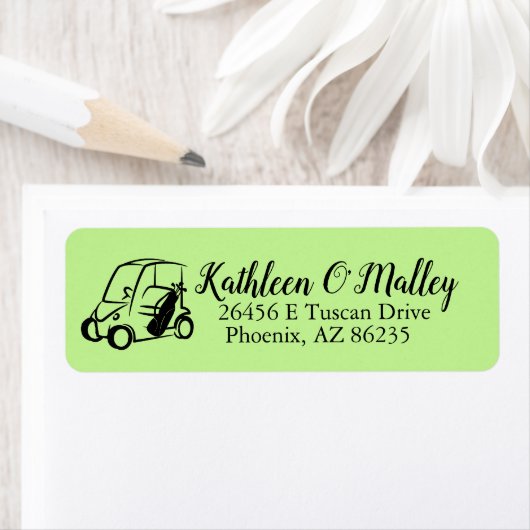 Étiquette Custom Golf Panier Golf Thème Retour Adresse Étiqu (En situation)
