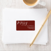 Étiquette Custom Holiday Return Address Label | Personalized (En situation)