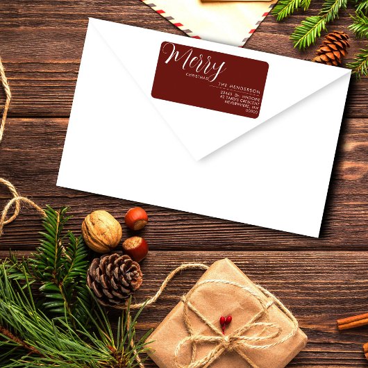 Étiquette Custom Holiday Return Address Label | Personalized