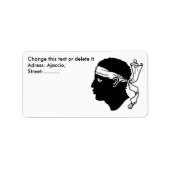 Étiquette Custom Label with Flag of Corsica, France (Devant)