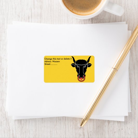 Étiquette Custom Label with Flag of Uri canton, Switzerland (En situation)