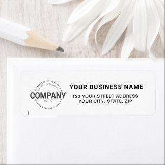Étiquette Custom Logo Business Return Address Label Modern M
