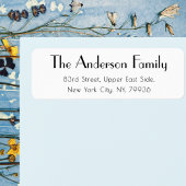 Étiquette Custom Modern Elegant Simple White Adresse de reto