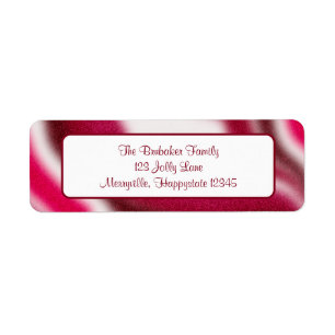 Étiquette Custom Modern Red Christmas Retour Adresse