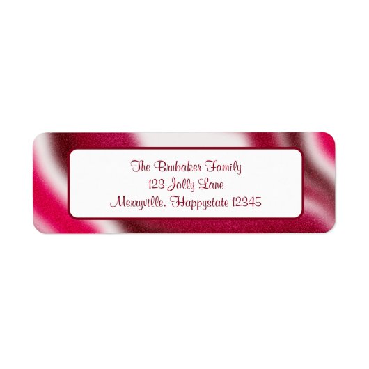 Étiquette Custom Modern Red Christmas Retour Adresse (Devant)