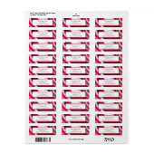 Étiquette Custom Modern Red Christmas Retour Adresse (Feuille entière)