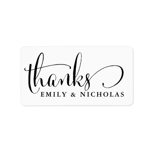Étiquette Custom Names Thank You Label (Devant)