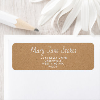 Étiquette Custom Return Address Envelope | Kraft Brown 