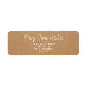 Étiquette Custom Return Address Envelope | Kraft Brown  (Devant)