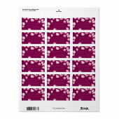 Étiquette Custom Romantic Pink Petals Address Label (Feuille entière)