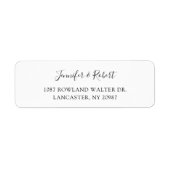 Étiquette Custom Script Couple Newlyweds Mr and Mrs Return (Devant)