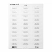 Étiquette Custom Script Couple Newlyweds Mr and Mrs Return (Feuille entière)