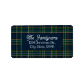 Étiquette Custom Tartan Plaid Christmas Return Address (Devant)