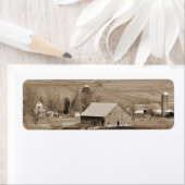 Étiquette Custom Vintage Farm Return Address Label (En situation)