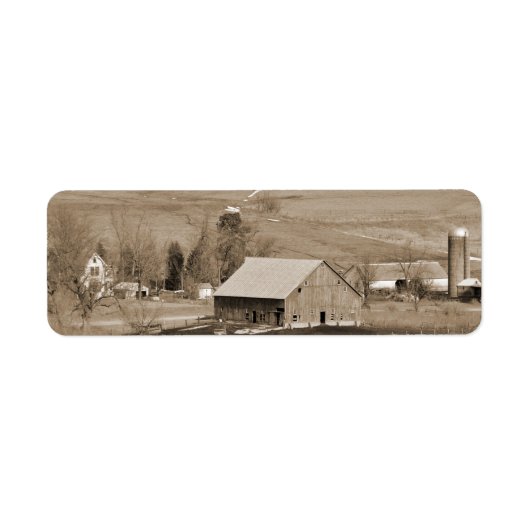 Étiquette Custom Vintage Farm Return Address Label (Devant)