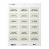 Étiquette Customise de couleur solide ivoire (Feuille entière)