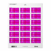Étiquette Customize Your Keep Calm Edit Text on Pink Union J (Feuille entière)