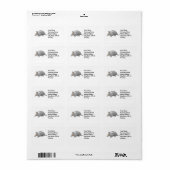 Étiquette Cute armadillo (Feuille entière)