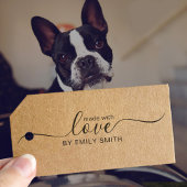 Étiquette Cute artisanal avec amour Petite entreprise ou art