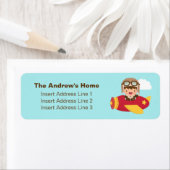 Étiquette Cute Aviator Boy Avion Aventure Pour Garçons (En situation)