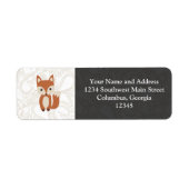 Étiquette Cute Baby Fox (Devant)