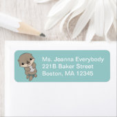 Étiquette Cute Baby Otter Pup (En situation)