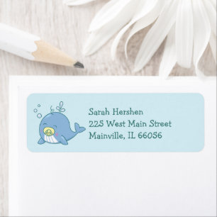 Étiquette Cute baleine Baby shower Kawaii