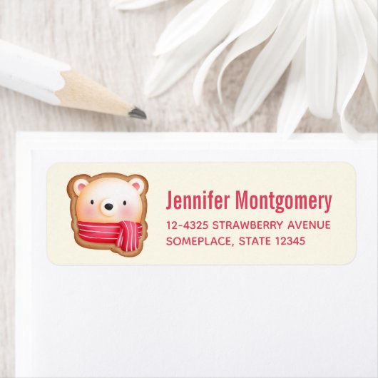 Étiquette Cute Bear Face (En situation)