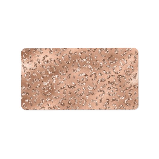 Étiquette Cute Black Cheetah Leopard Motif d'impression (Devant)