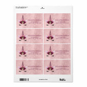 Étiquette Cute Blush rose Unicorne fête d'anniversaire (Feuille entière)