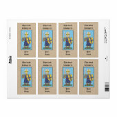 Étiquette Cute boîte de nuit médiévale (Feuille entière)