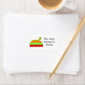 Étiquette Cute Bookworm Plaque (En situation)