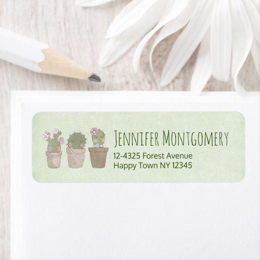 Étiquette Cute Cactus (En situation)