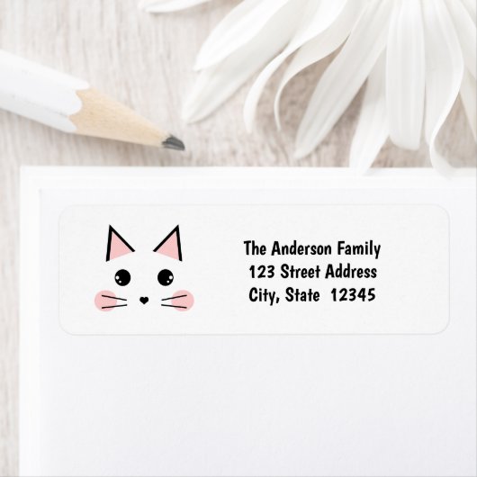 Étiquette Cute chat (En situation)