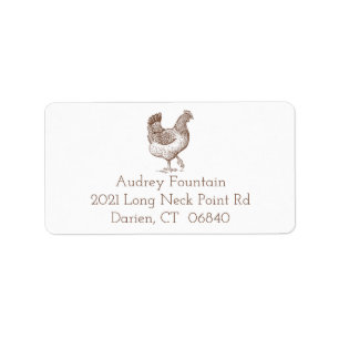 Étiquette Cute Chicken Lover Farm Crazy Chicken Lady Farmer
