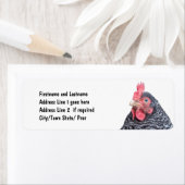 Étiquette Cute Chicken Photo Adresse Customisée (En situation)