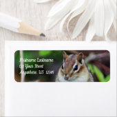 Étiquette Cute Chipmunk Wildlife Animal Adresse (En situation)