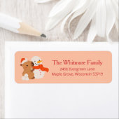 Étiquette Cute Christmas Capybara Return Address (En situation)