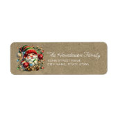 Étiquette Cute Christmas Gnomes Return Address Labels (Devant)