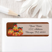 Étiquette Cute Citrouille d'Halloween (En situation)