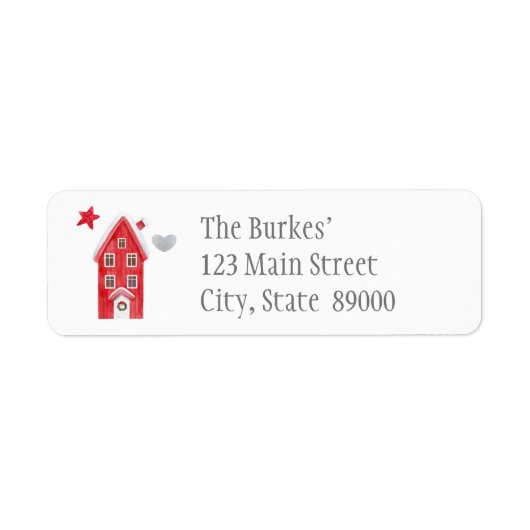 Étiquette Cute Country Christmas Return Address Labels (Devant)